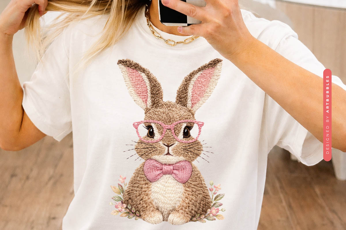 Easter Bunny PNG Sublimation Transfer Bundle shirt MockupImage.jpg