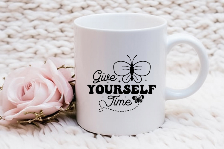 Give Yourself Time - Butterfly SVG Free Mug Mockup Image.jpg