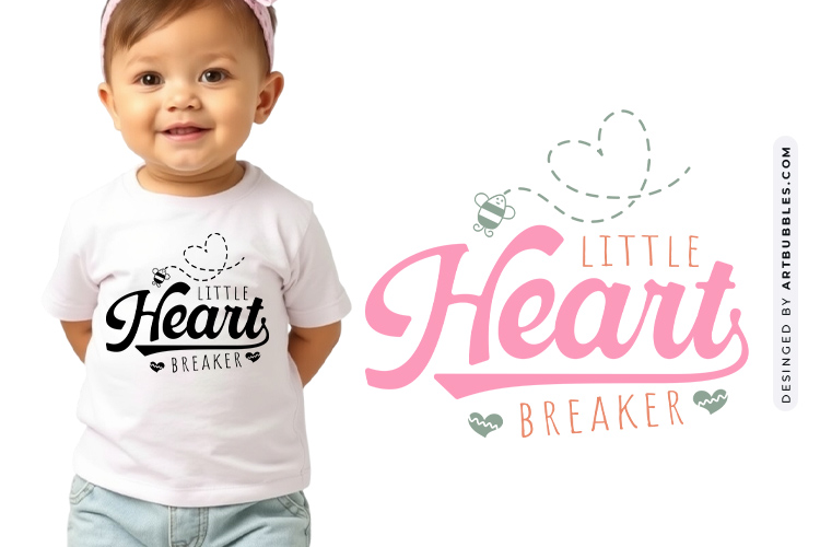 Little Heart Breaker - Cute Baby SVG Cut File