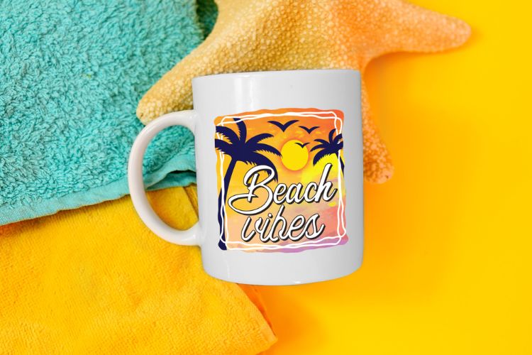 Beach Vibes - Summer Sublimation Print Mug Mockup Image.jpg