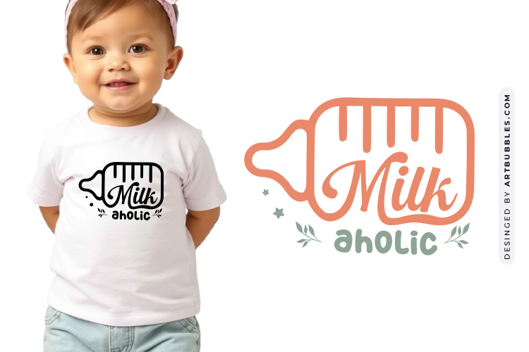 Milk Aholic - Newborn Baby SVG Craft