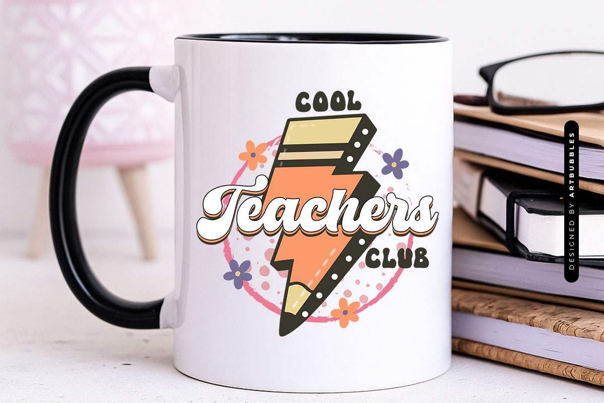 Retro Cool Teachers Club Sublimation Transfer Mug Mockup Image.jpg