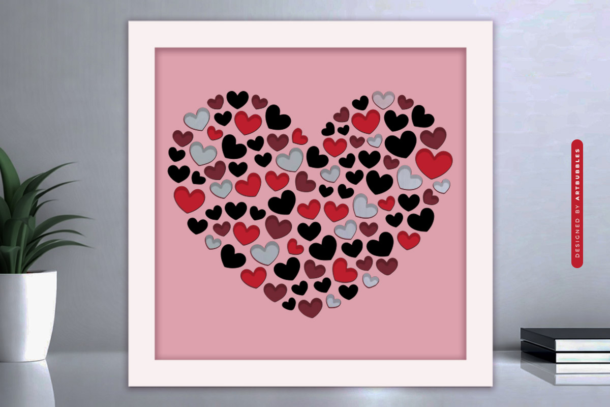 Valentine Layered Shadow Box SVG Bundle Image 3.jpg