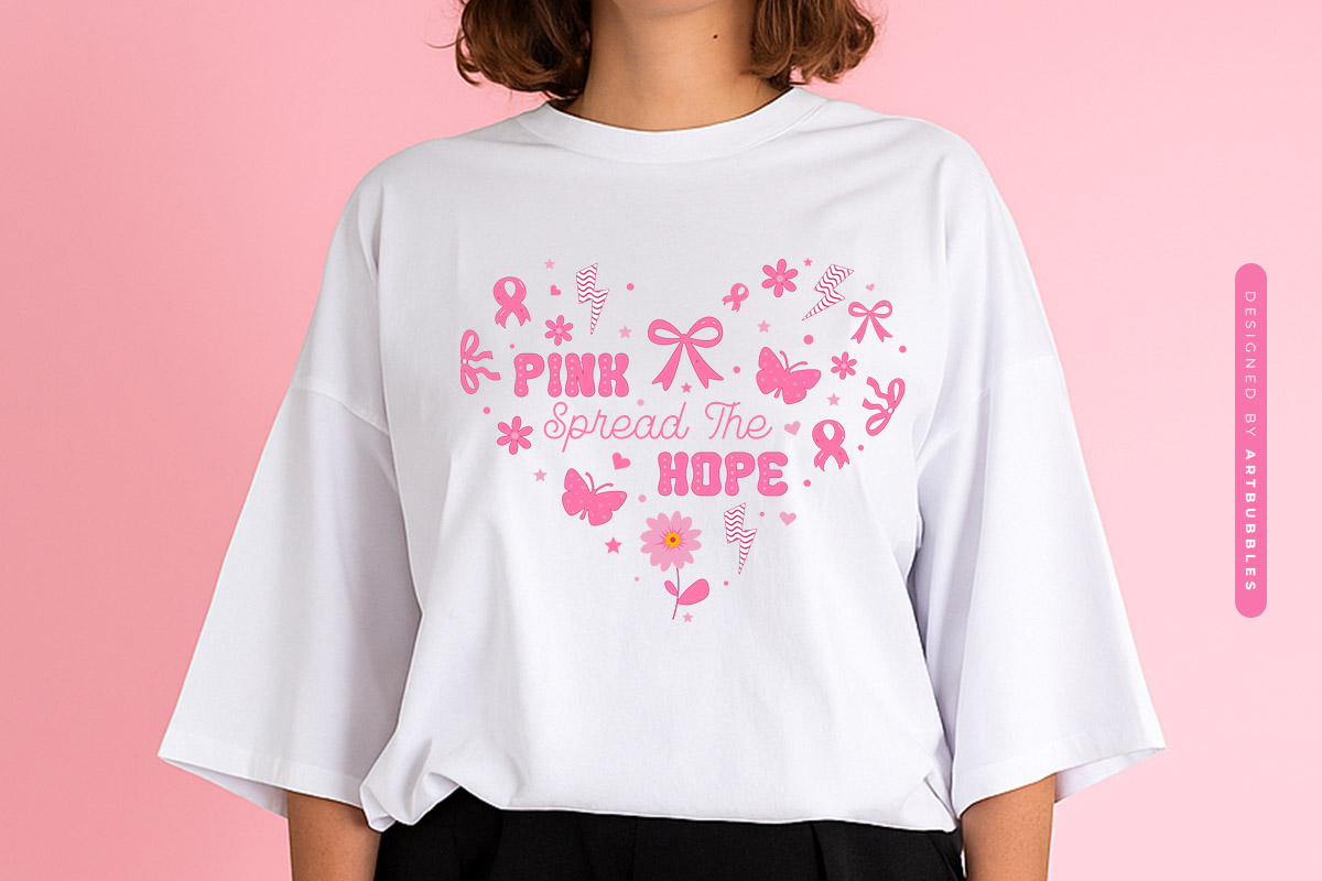 Pink Spread the Hope - Breast Cancer Sublimation Sweatshirt Mockup Image.jpg