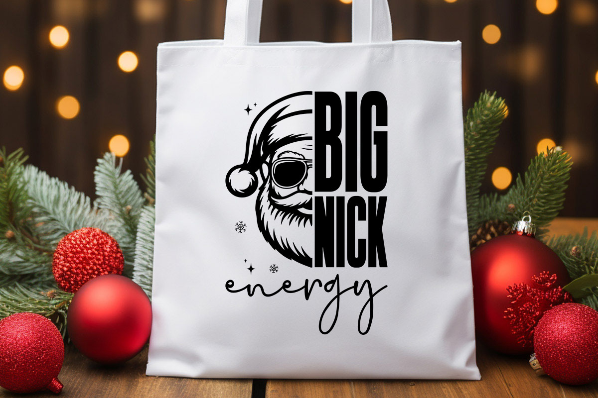Big Nick Energy - Funny Christmas SVG tote bag Mockup image.jpg