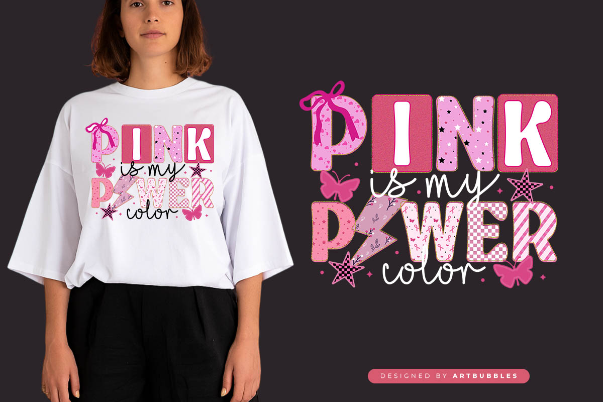 Pink is My Power Color - Breast Cancer Sublimation image.jpg