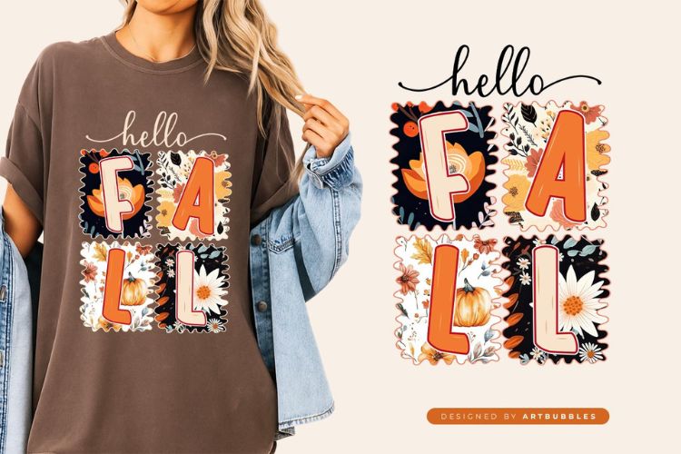 Preppy Floral Hello Fall Sublimation Design Image.jpg