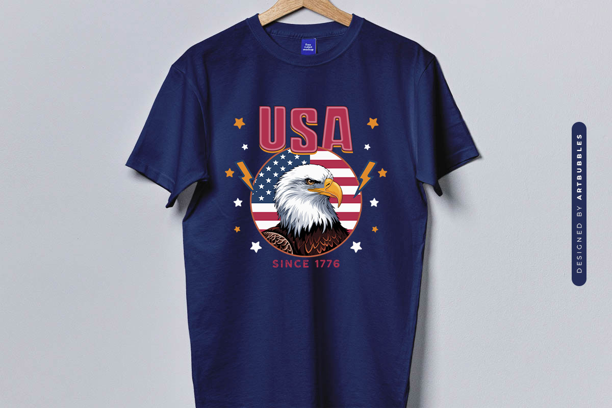 USA Since 1776 - 4th of July Eagle Sublimation T-shirt Mockup Image.jpg