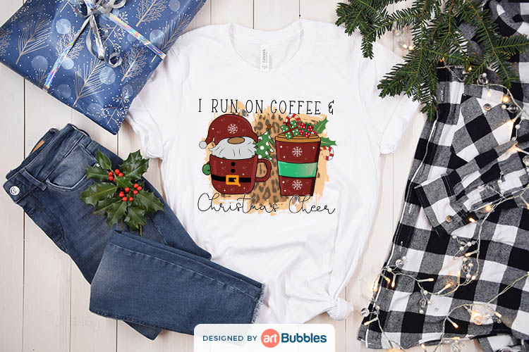 I Run on Coffee & Christmas Cheer, Cute Gnomes Sublimation Preview 03.jpg