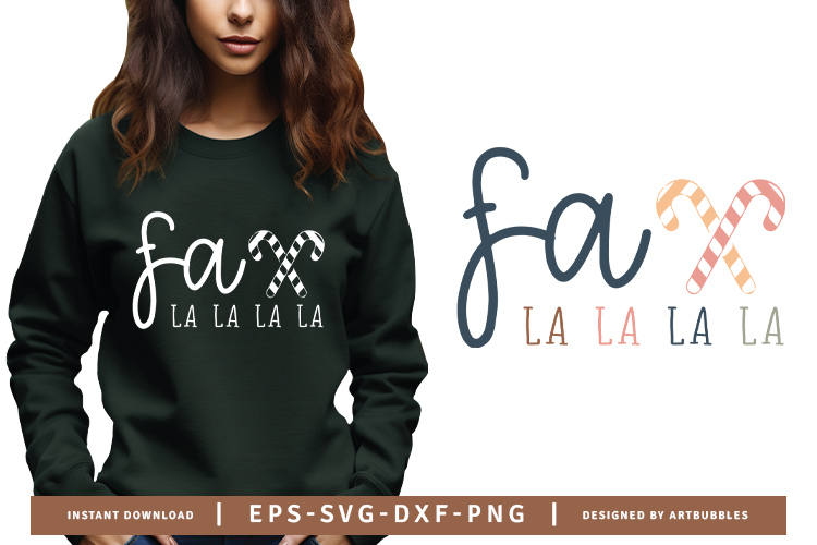 Fa La La La - Unique Boho Christmas SVG Image.jpg