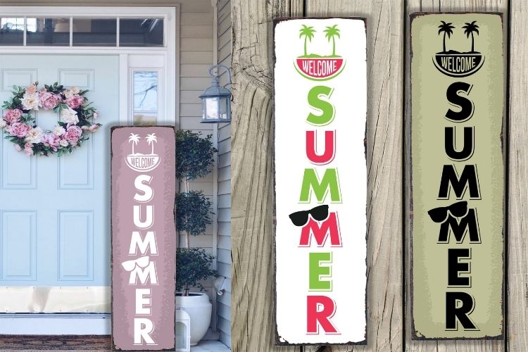 Welcome Summer Vertical Sign SVG File Image 2.jpg