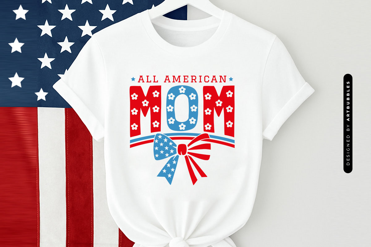All American Mom - 4th of July SVG Design Tshirt Mockup Image.jpg