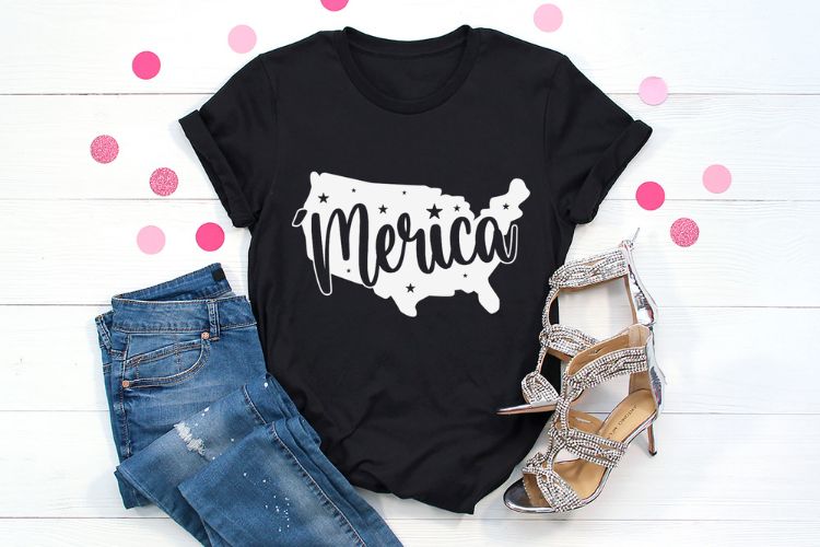 Merica - Fourth of July SVG Vector Shirt Mockup Image.jpg