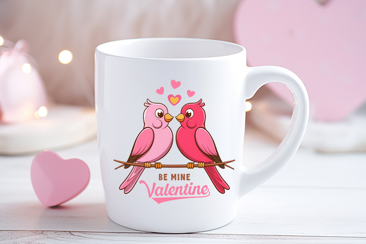 Retro Be Mine Valentine Sublimation Design Mug Mockup Image.jpg
