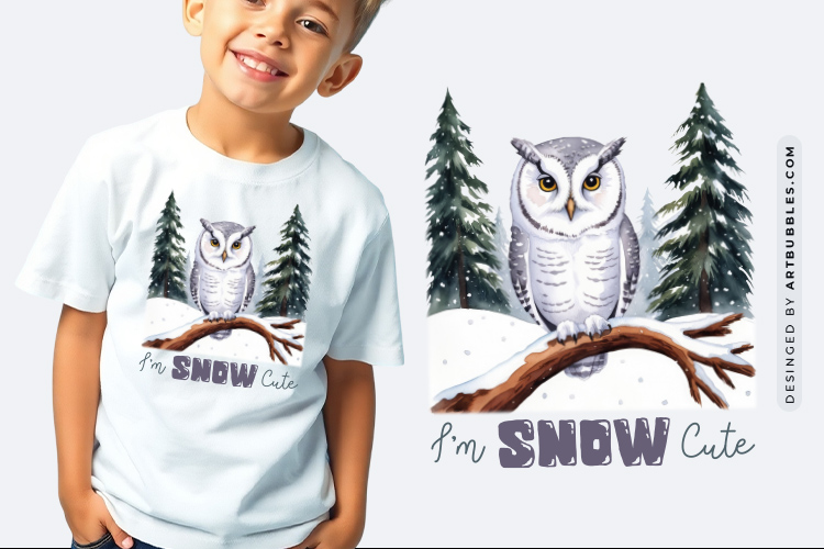 I'm Snow Cute - Vibrant Winter Kids Sublimation Image.jpg