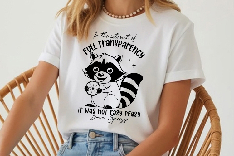 In The Interest of Full Transparency - Raccoon SVG Vector Tshirt Mockup Image.jpg