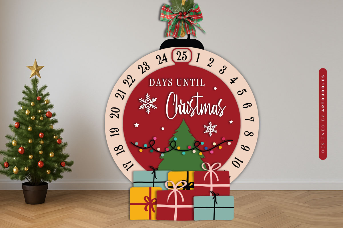 Days Until Christmas SVG Laser Cut File