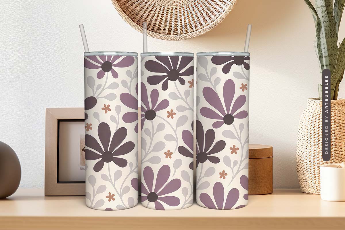 Wildflower Boho 20oz Tumbler Sublimation Design Image 2.jpg