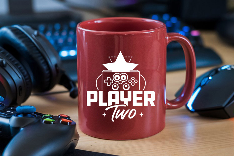 Player Two - Gaming SVG DXF EPS PNG Design Mug Mockup Image.jpg