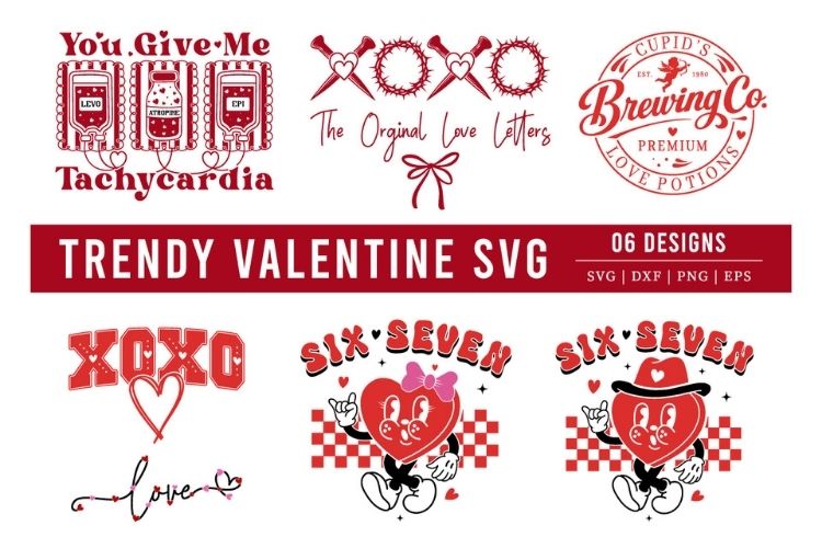 Trendy Valentine SVG Bundle