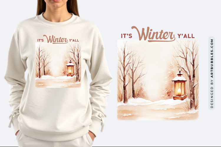 Unique It's Winter Y'all PNG Sublimation