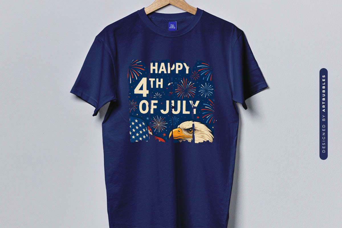 Happy 4th of July Sublimation Design T-shirt Mockup Image.jpg