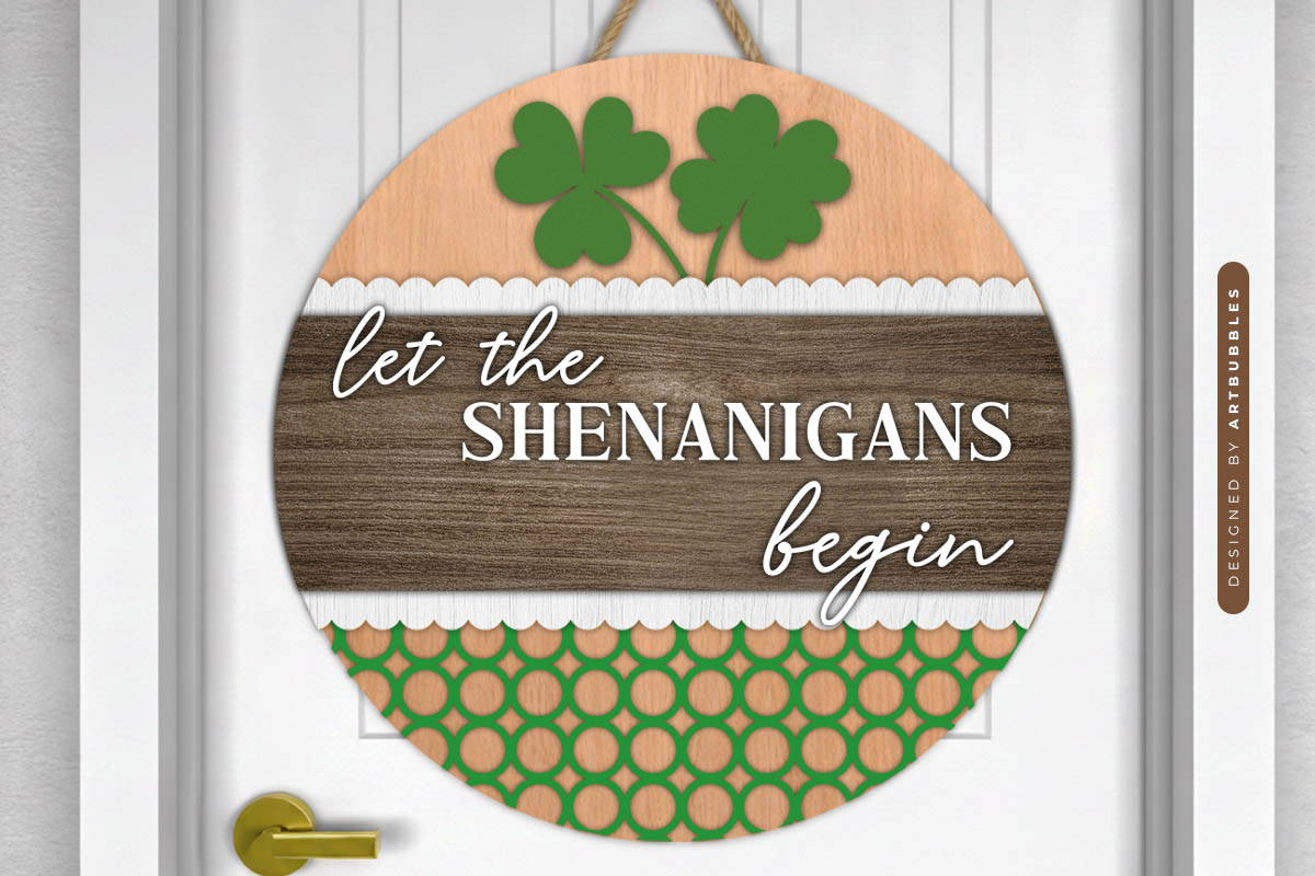 St Patrick's Day Door Hanger SVG Vector Image.jpg