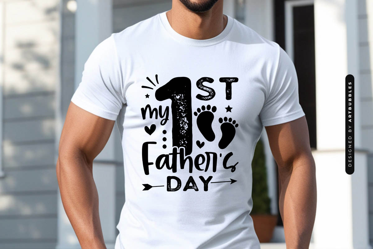 My 1st Father's Day SVG Vector Shirt Mockup Image.jpg