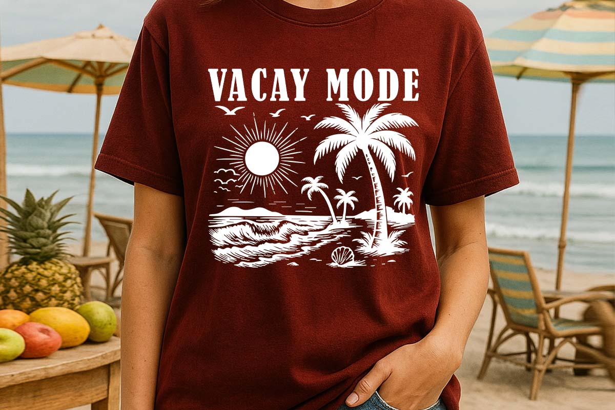 Vacay Mode - Summer Design SVG T-shirt Mockup Image.jpg