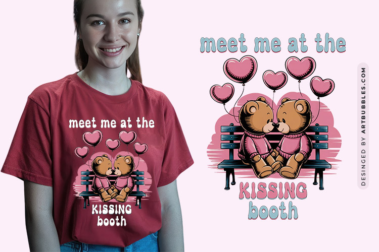 Meet Me At The Kissing Booth - Valentine Retro Sublimation