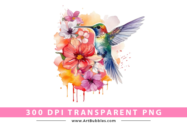 Hummingbird  Sublimation Clipart Preview 01.jpg