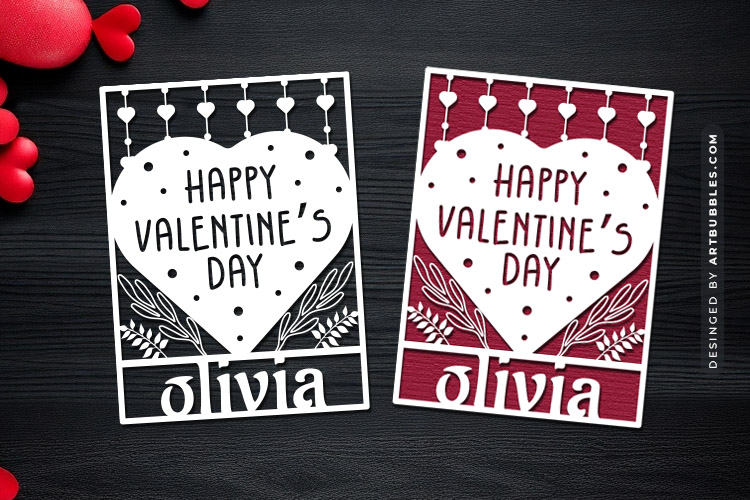 Custom Name Valentines Day Card SVG Paper Cut Image.jpg