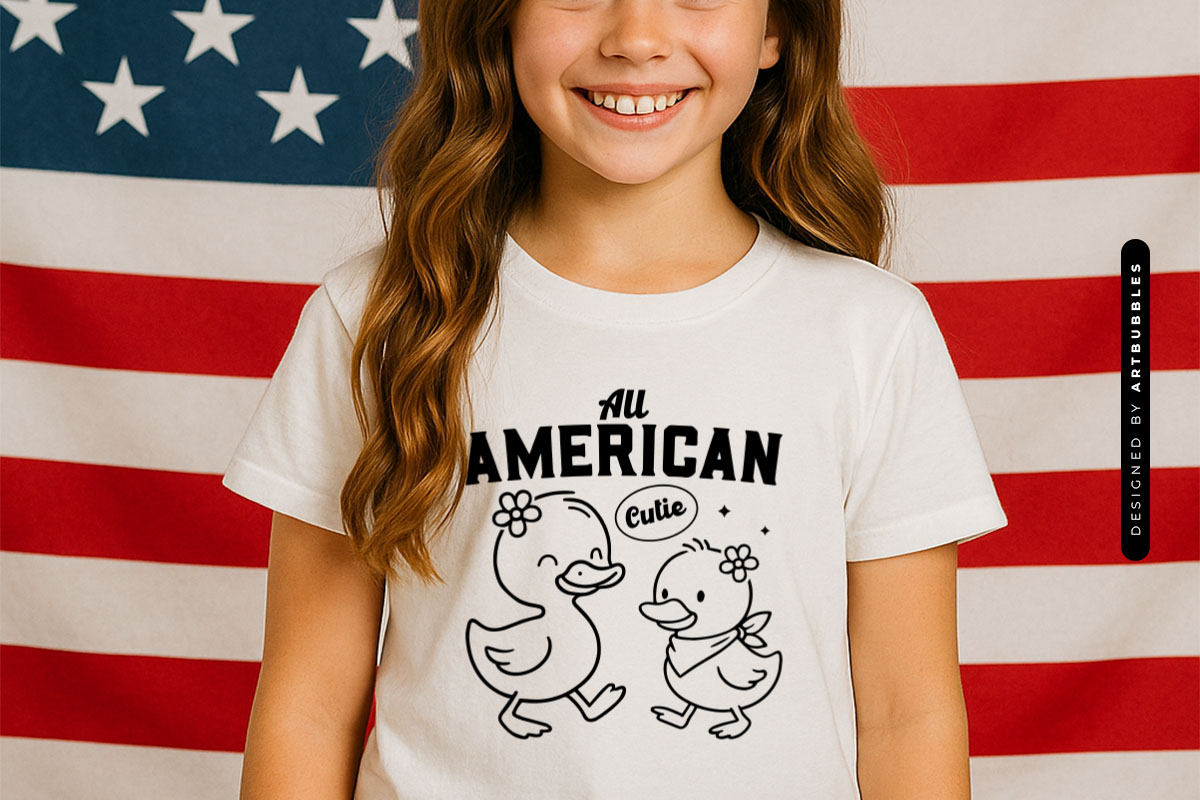 All American Cutie - Cute 4th of July SVG Tshirt Mockup Image.jpg