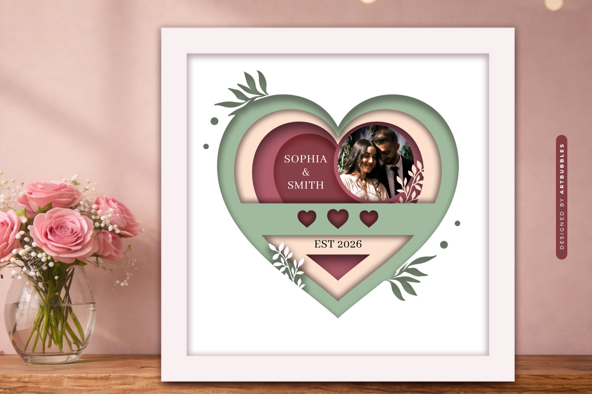 Custom Photo Name Year 3D Heart Shadow Box SVG Image.jpg