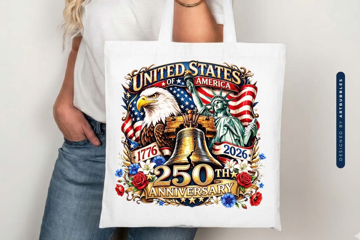 United States of America 250th Anniversary PNG Tote Mockup image.jpg