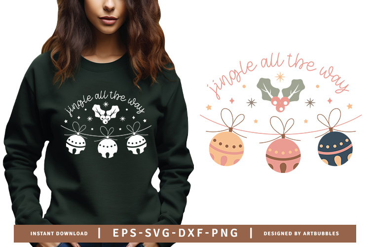 Jingle All The Way - Boho Christmas SVG Craft Image.jpg
