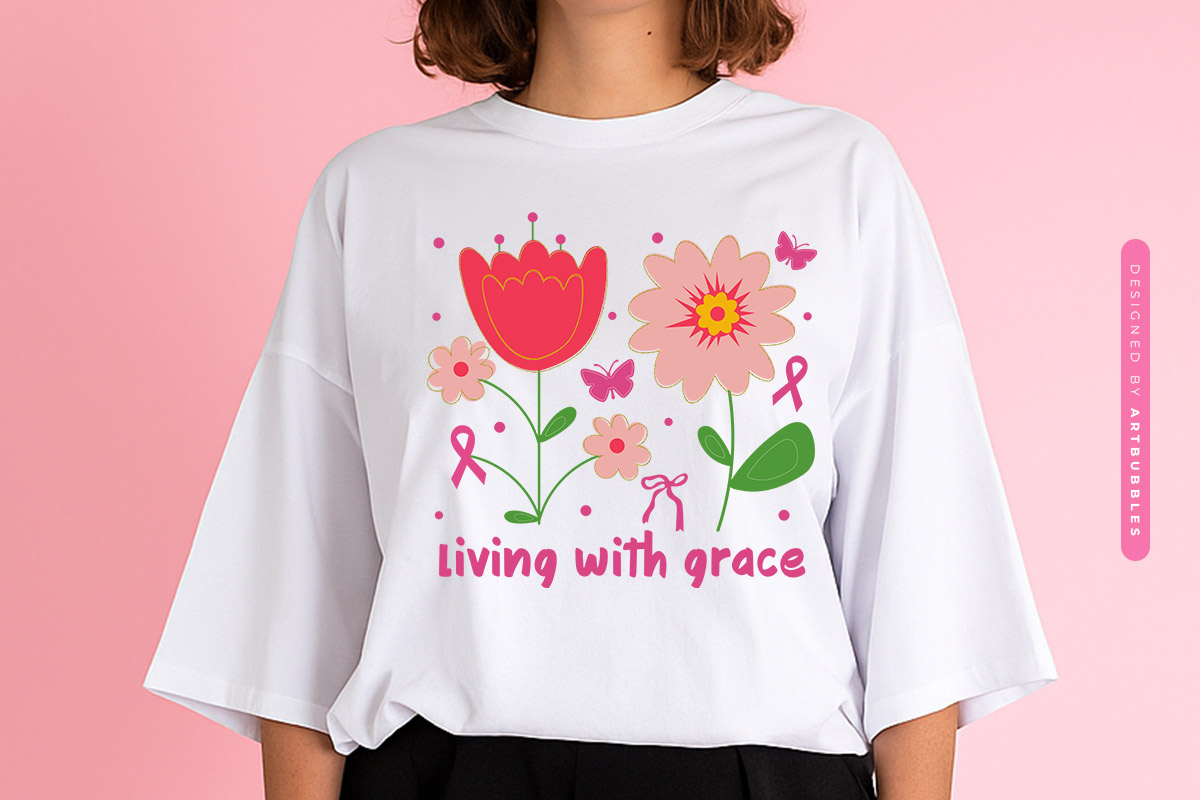Living with Grace - Floral Breast Cancer Sublimation Sweatshirt Mockup Image.jpg