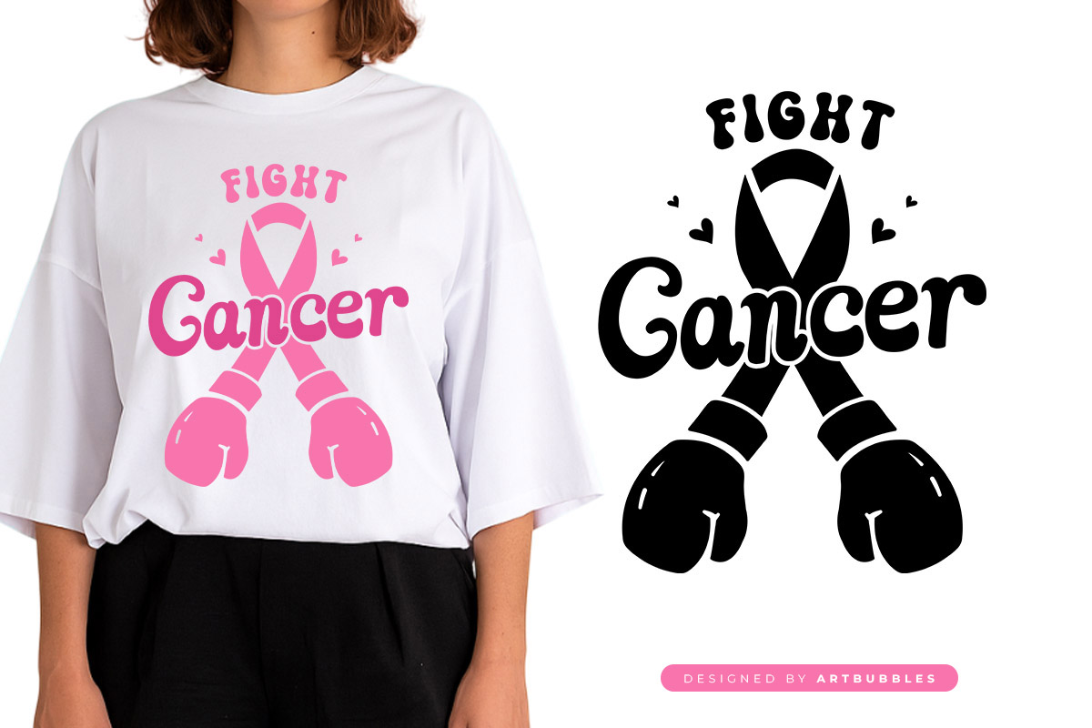 Fight Breast Cancer Retro Design SVG