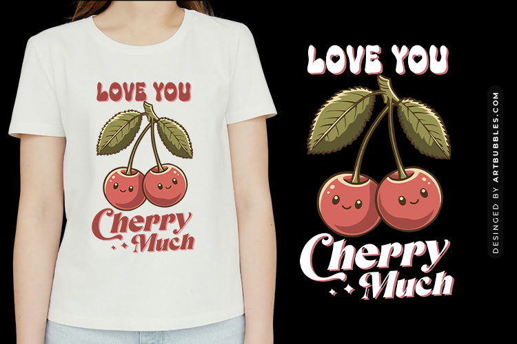 Love You Cherry Much - Valentine Retro Sublimation Design Image.jpg