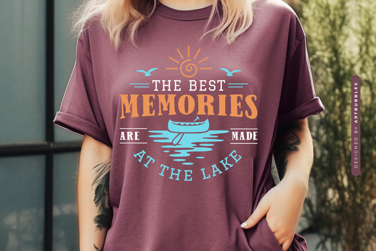 The Best Memories are Made at the Lake SVG Shirt Mockup Image.jpg