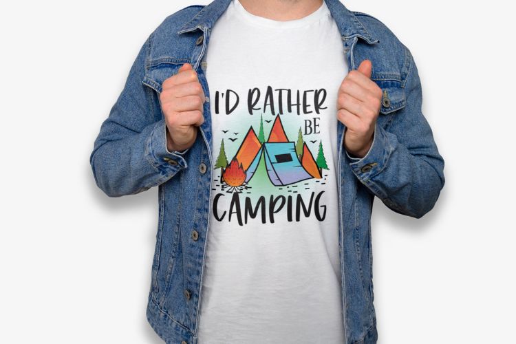 I'd Rather Be Camping Sublimation PNG Tshirt Mockup Image.jpg