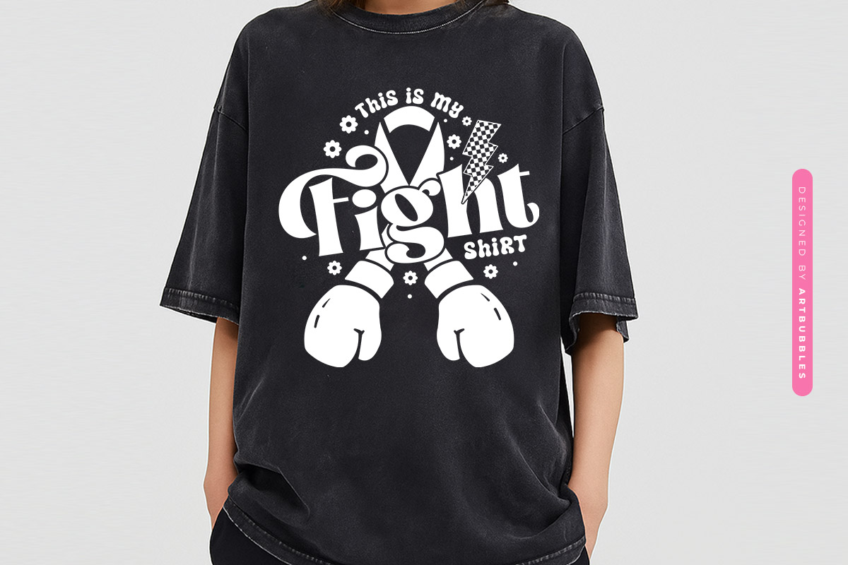 This is My Fight Shirt - Retro Breast Cancer SVG Tshirt Mockup Image.jpg