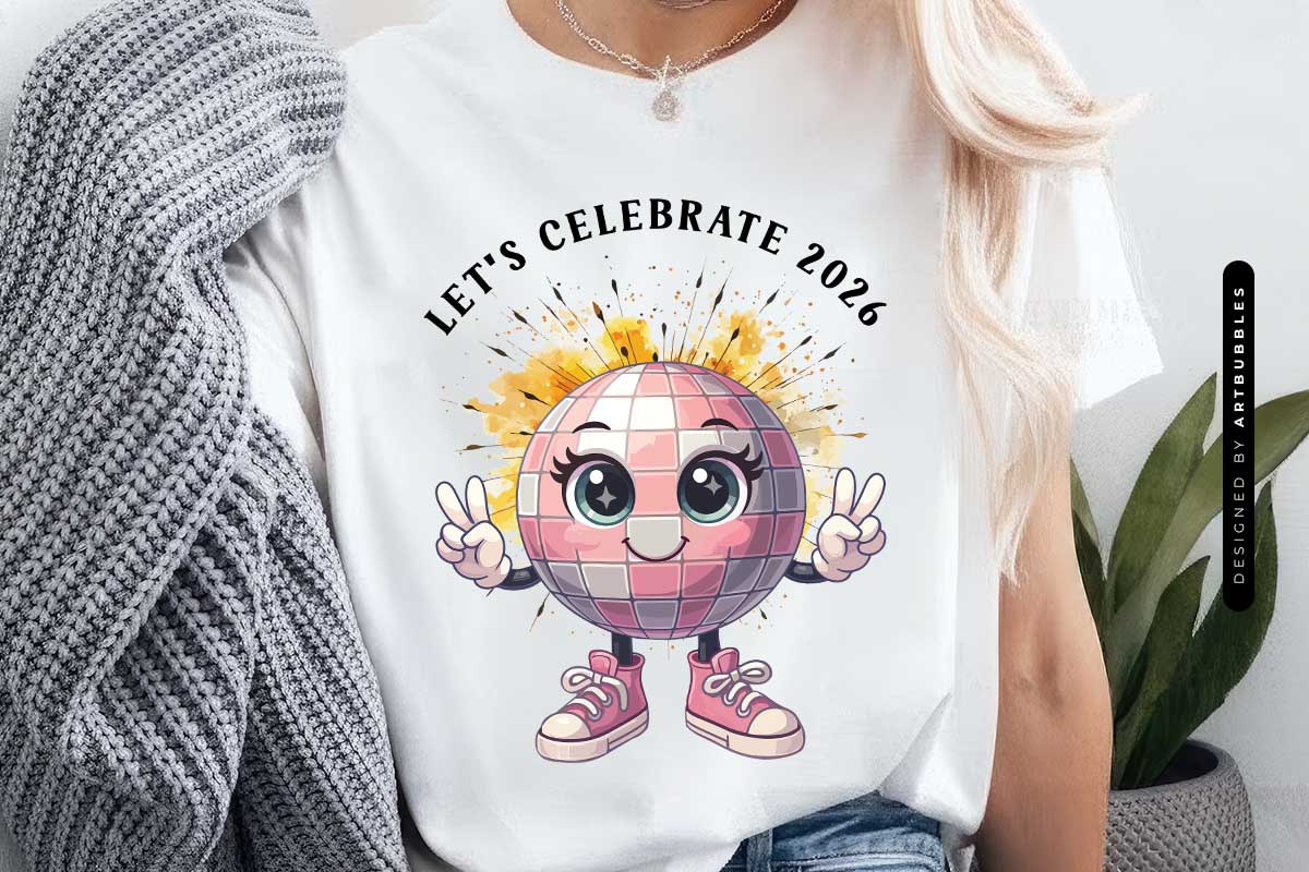 Let's Celebrate 2026 - New Year PNG Sublimation