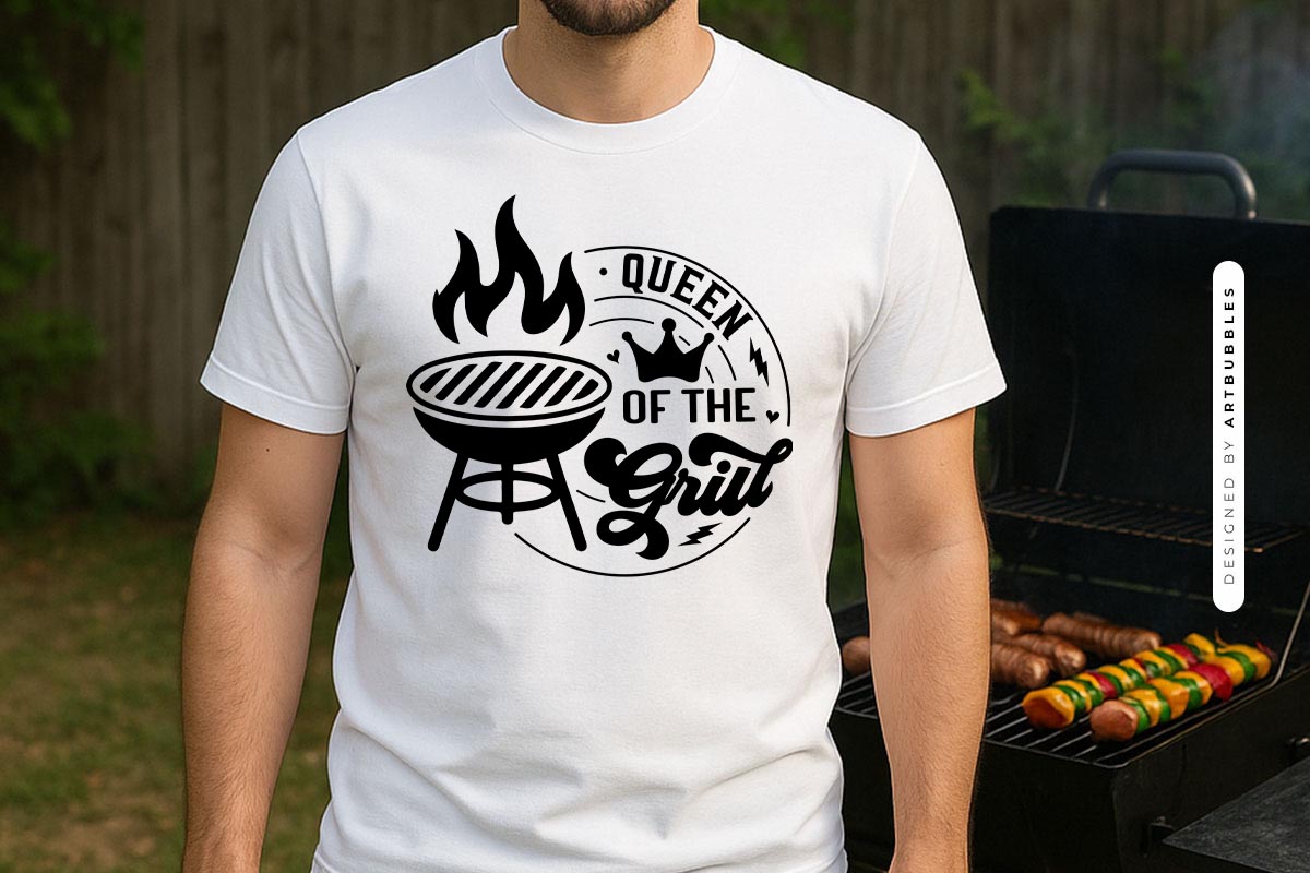 Queen of the Grill SVG File for Cricut Shirt Mockup Image.jpg