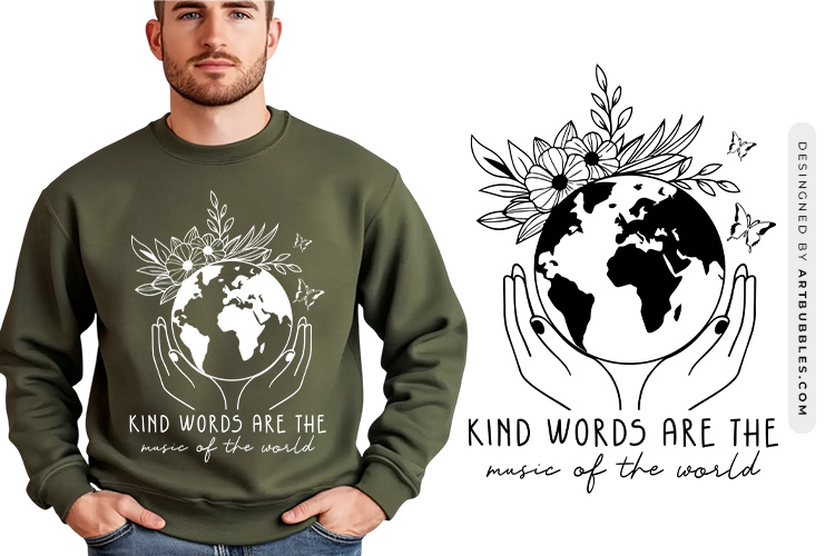 Kind Words are the Music of the World - Wildflower SVG Image.jpg