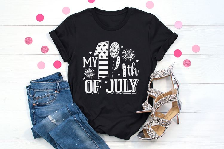 My 1st 4th of July SVG Cricut Tshirt Mockup Image.jpg