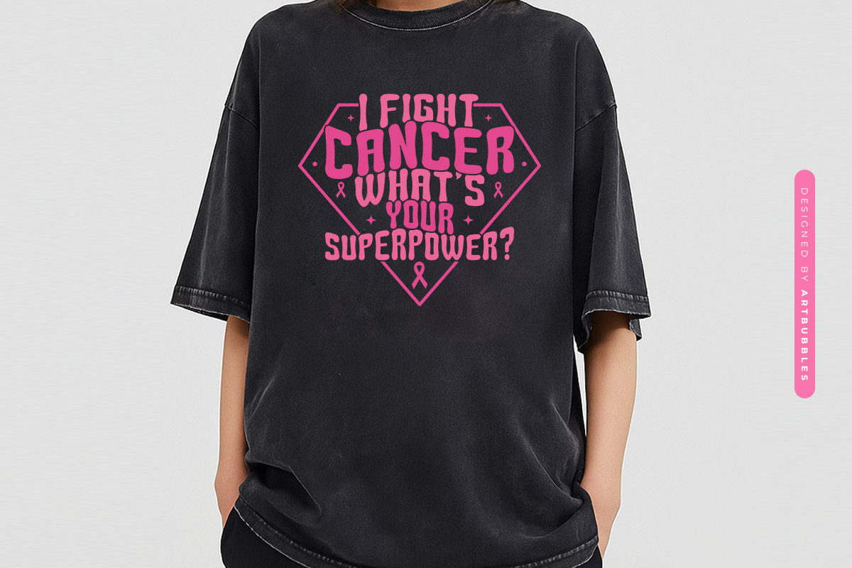 I Fight Cancer What's Your Superpower Retro SVG Tshirt Mockup Image.jpg