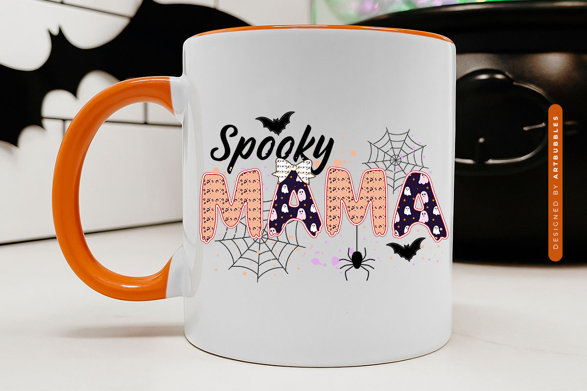 Spooky Mama - Halloween Sublimation Transfer Mug Mockup Image.jpg