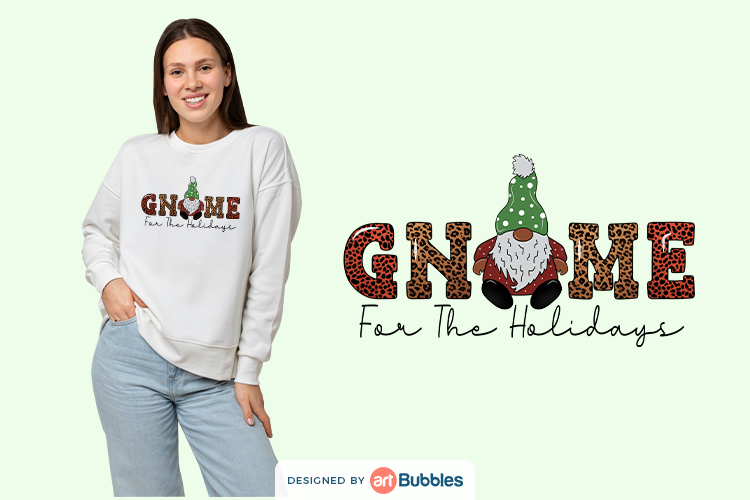 Gnome for the Holidays, Christmas Sublimation Designs Preview 01.jpg