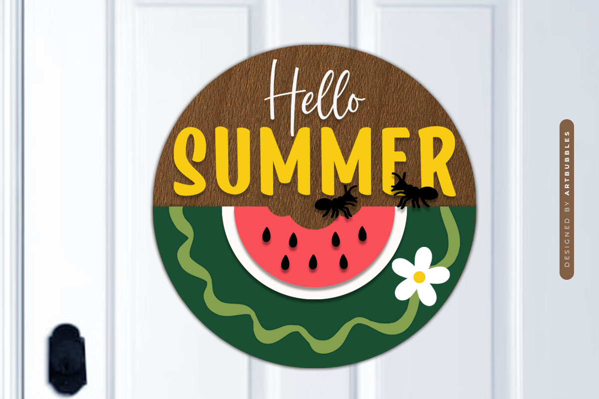 Watermelon Hello Summer Door Sign SVG Image 2.jpg